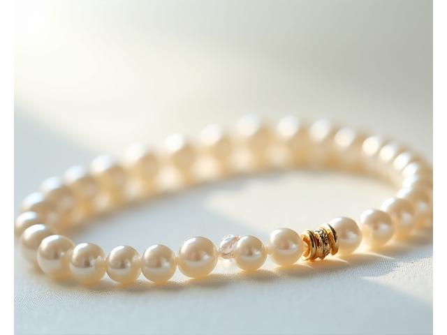 繊細なパールブレスレット
