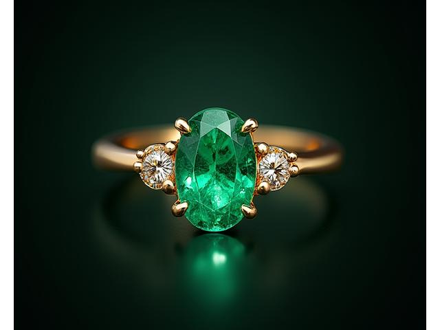 K18ゴールドエメラルドリング